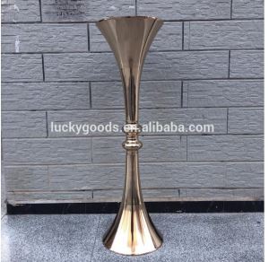 Luckygoods Classic Tall Hochzeit Vase Mode Sisle Gold Gehweg Blume Stand LDJ040